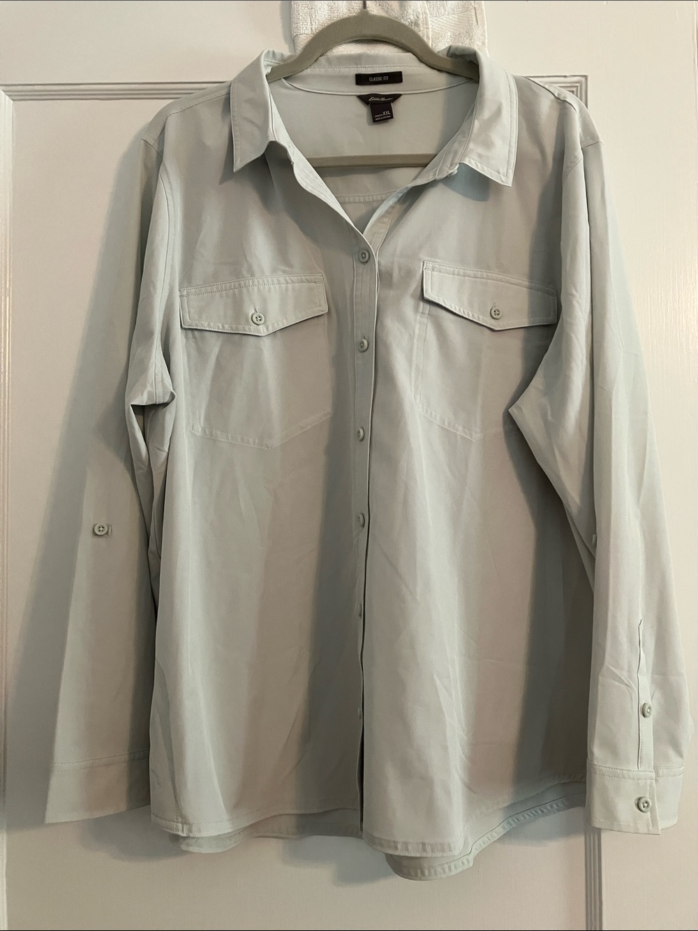 Eddie Bauer Light Gray Button-Down Shirt